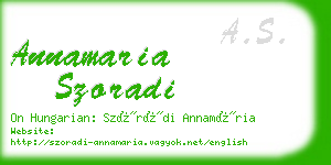 annamaria szoradi business card